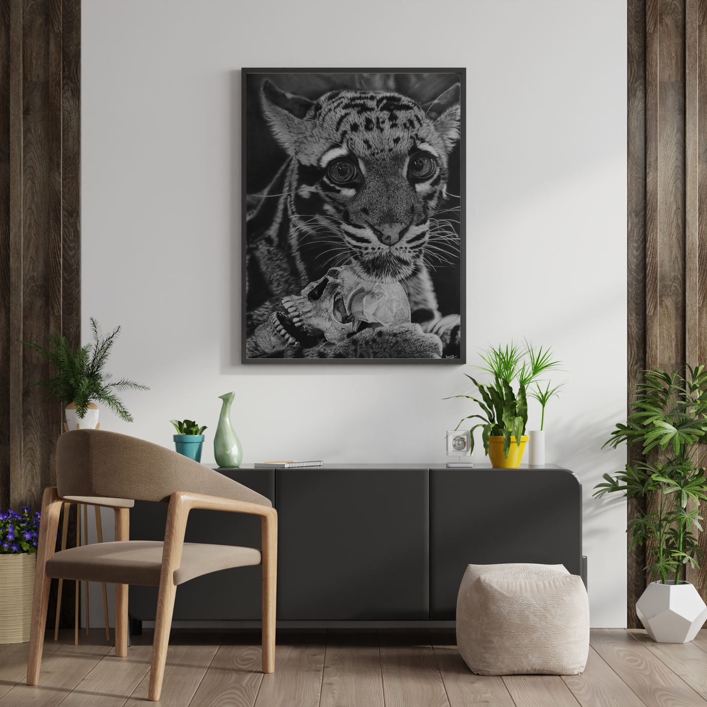 Original Artwork "The Last Sapiens": Post-Apocalyptic Graphite Art