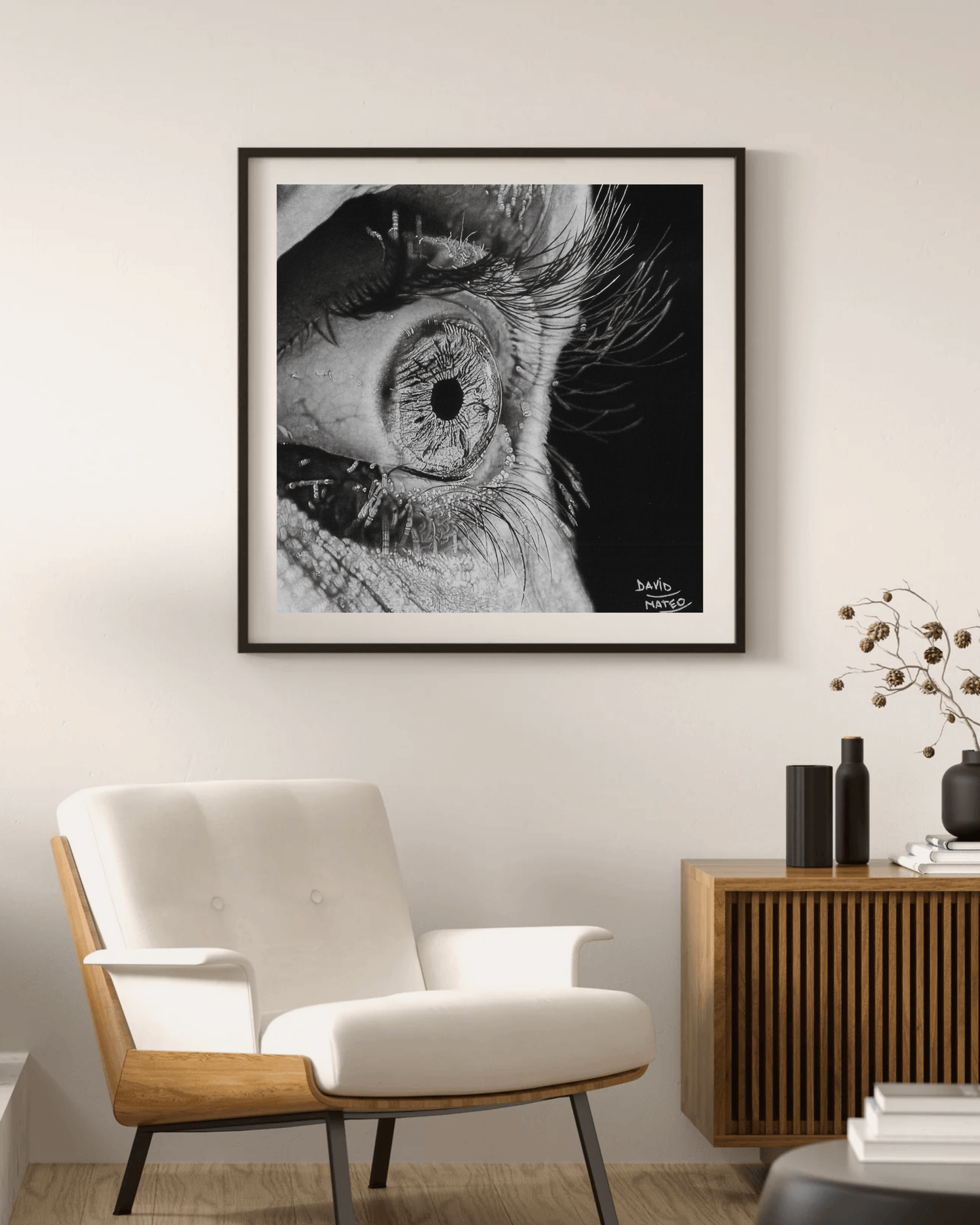 Lámina "Ojo por Ojo" - Dibujo Hiperrealista del Iris