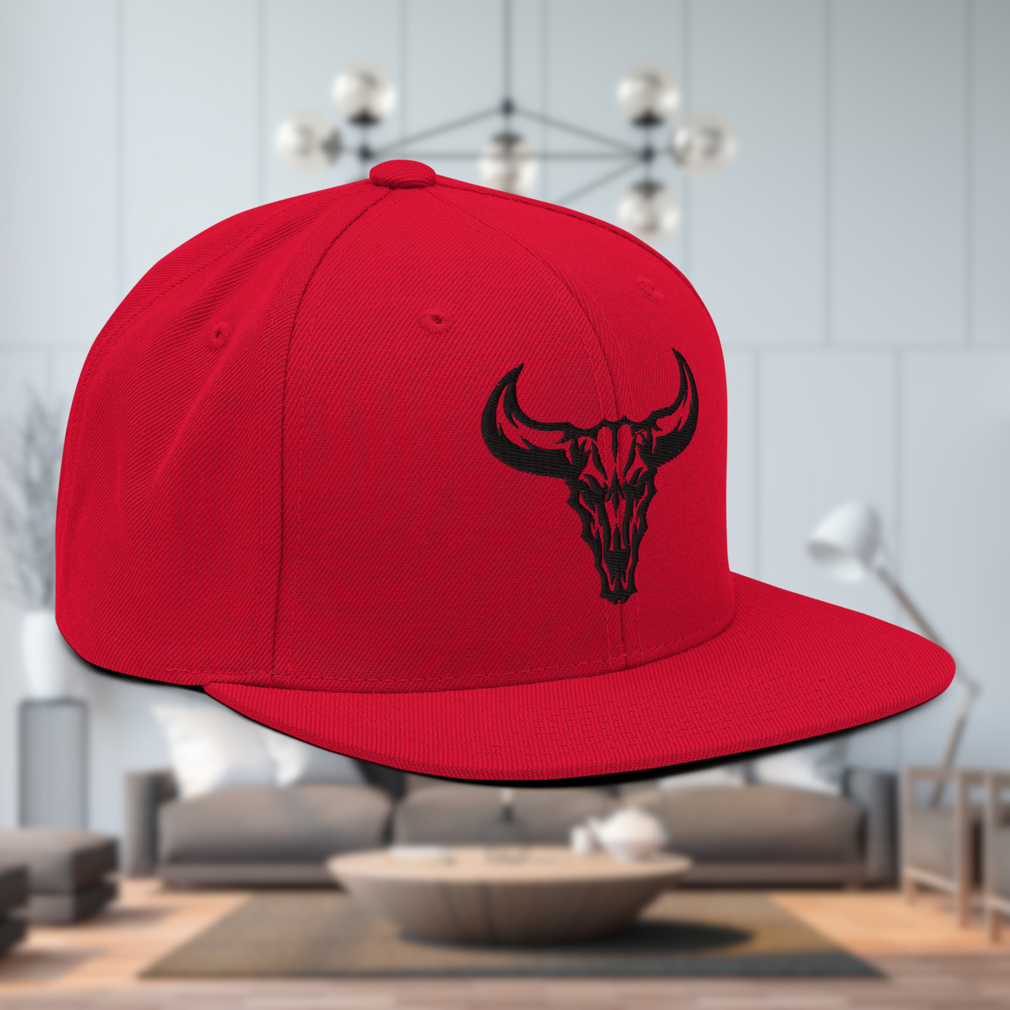 "Emblem" Snapback Cap with Embroidered Logo (Light Colors)