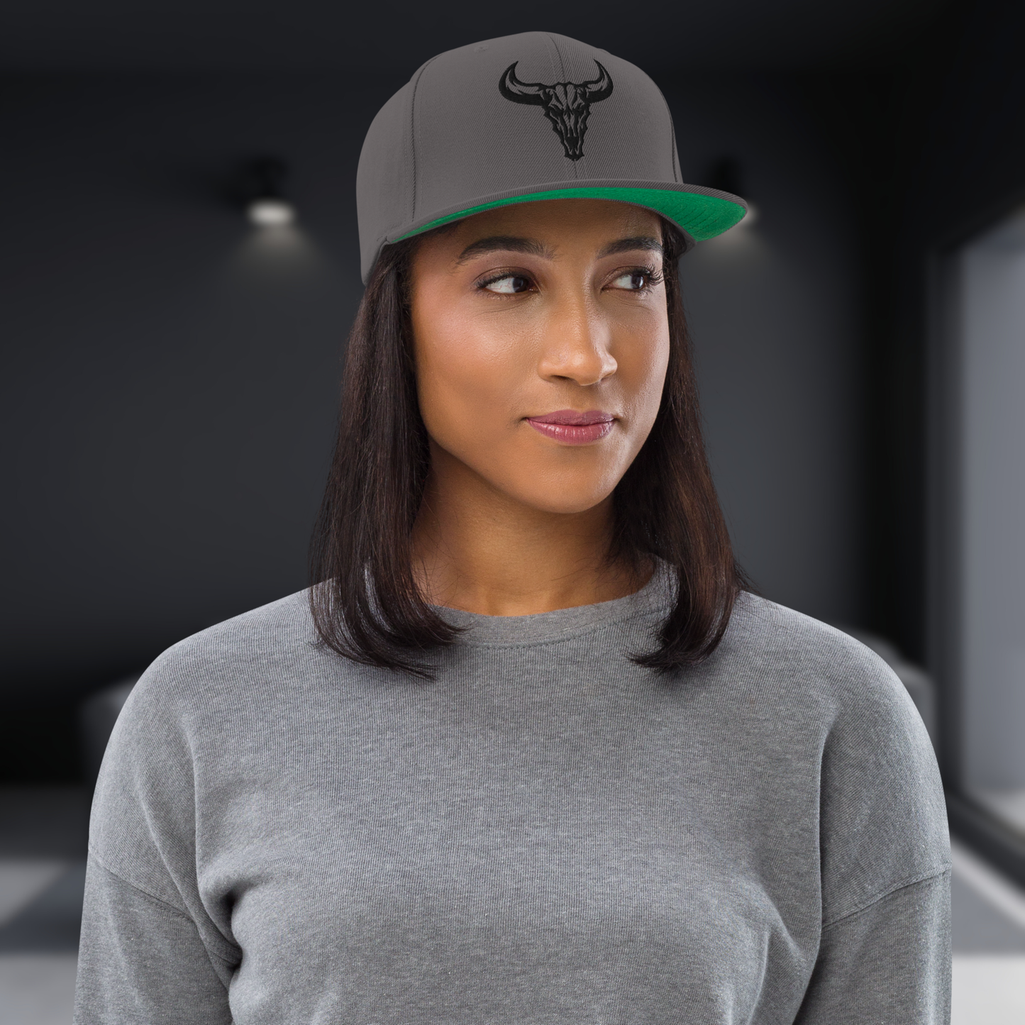 "Emblem" Snapback Cap with Embroidered Logo (Light Colors)