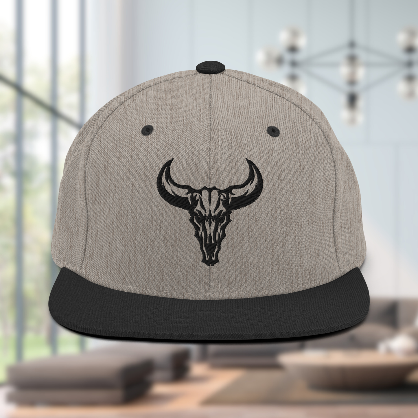 "Emblem" Snapback Cap with Embroidered Logo (Light Colors)