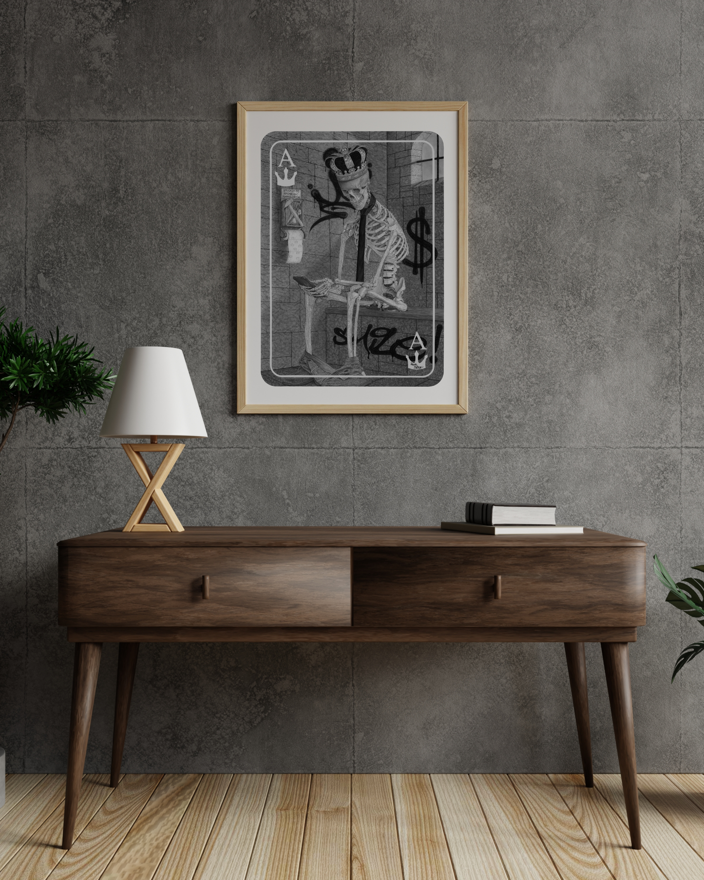 Lámina de Arte "As de Reyes" - Sátira del Rey Moderno