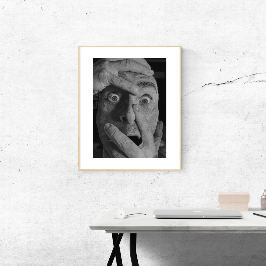 Lámina "El Grito Silencioso" - Autorretrato Hiperrealista