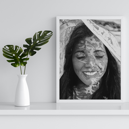 Original Work "Blessed Sun": Hyperrealistic Graphite Portrait
