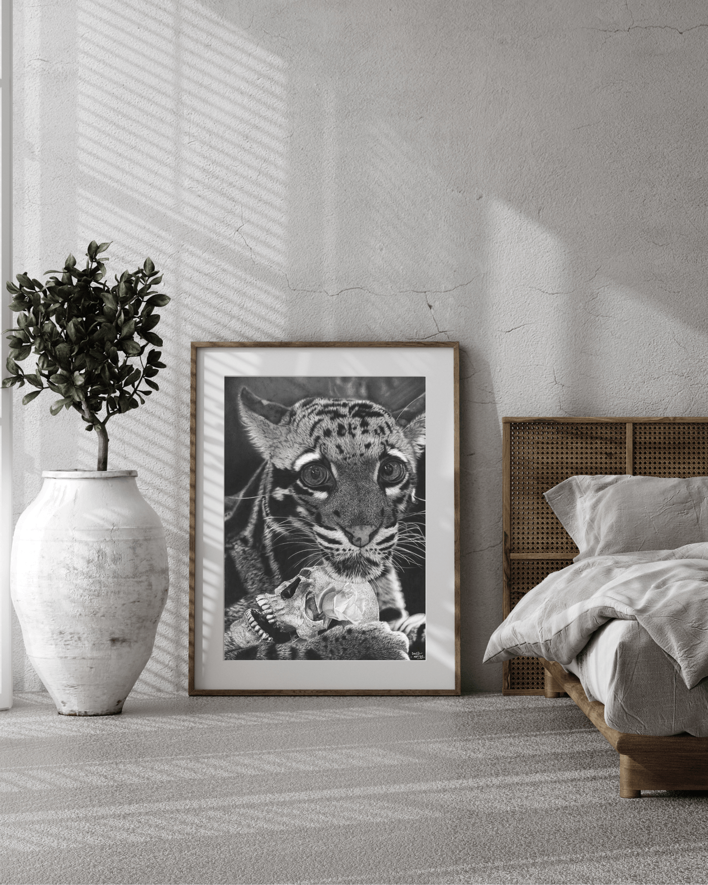 Lámina artística “El Último Sapiens” | Dibujo realista en blanco y negro