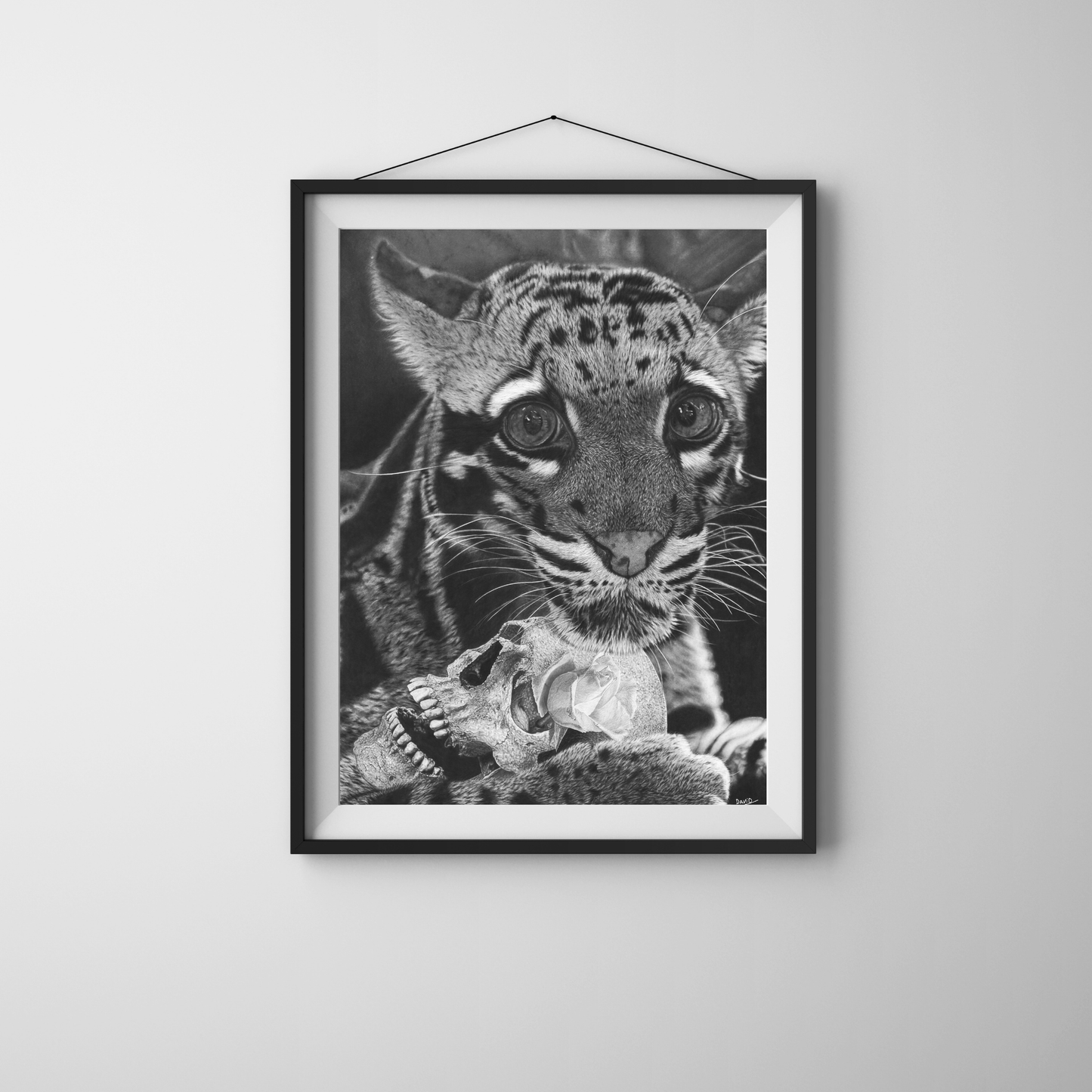 Lámina artística “El Último Sapiens” | Dibujo realista en blanco y negro