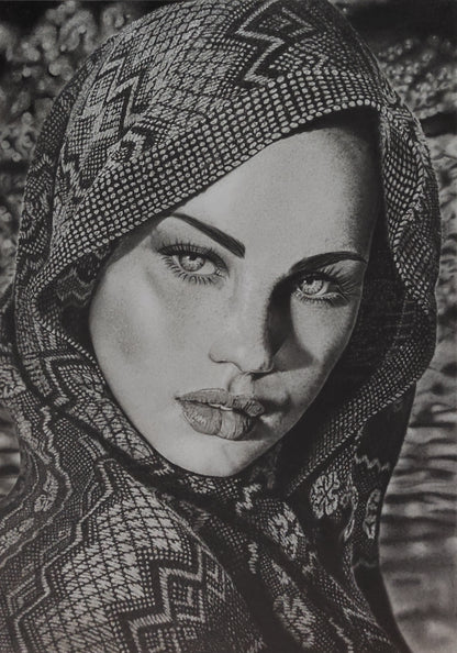 Original Work "Arabian": Hyperrealistic Graphite Portrait