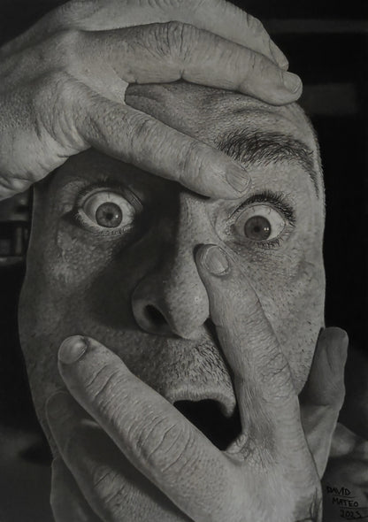 Obra Original "Autorretrato": Dibujo Hiperrealista a Grafito