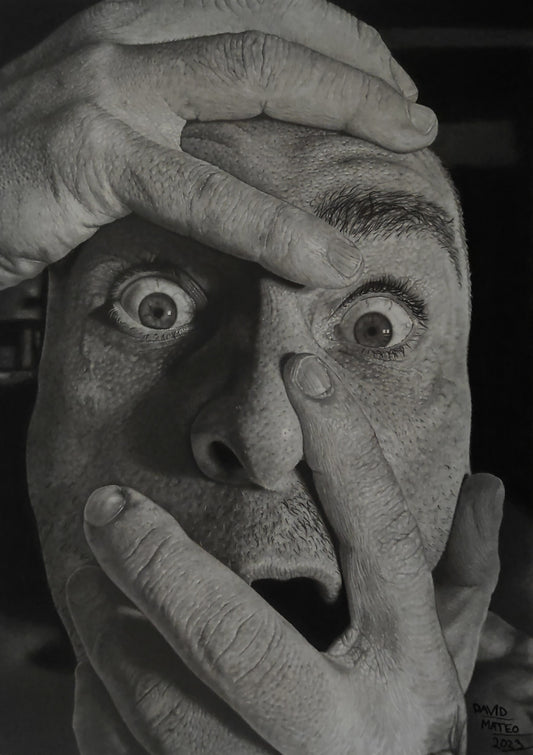 Original Work "Self-Portrait": Hyperrealistic Graphite Drawing