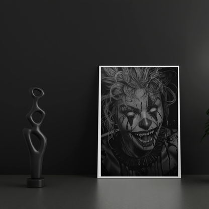 Obra Original "Lágrimas de Sangre": Arte de Terror Hiperrealista