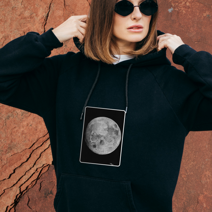 Sudadera con Capucha Unisex – Luna y Calavera Oculta