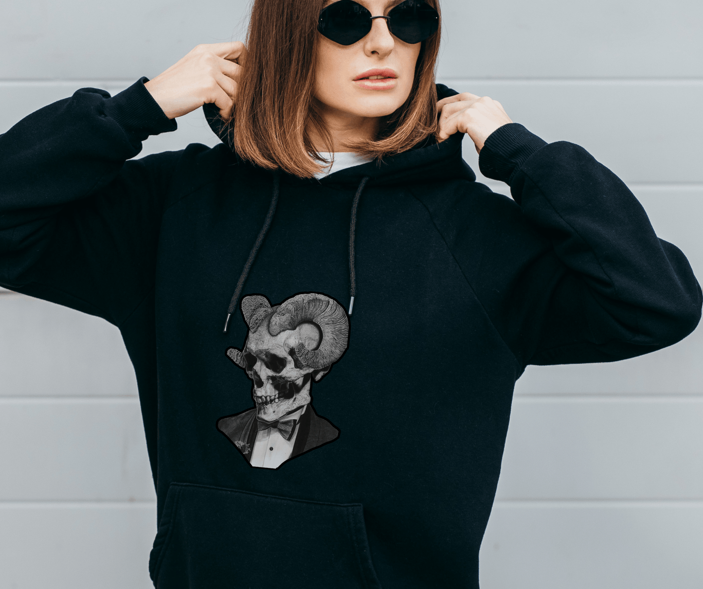Sudadera con Capucha – Calavera Gótica Halloween