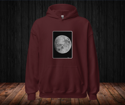 Sudadera con Capucha Unisex – Luna y Calavera Oculta