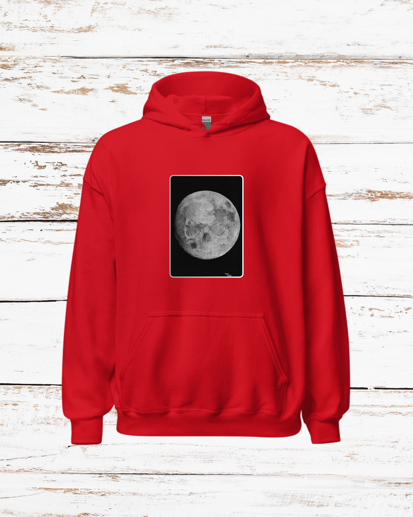 Sudadera con Capucha Unisex – Luna y Calavera Oculta
