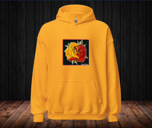 Sudadera con Capucha – Rosas Rojas, Diseño Artístico