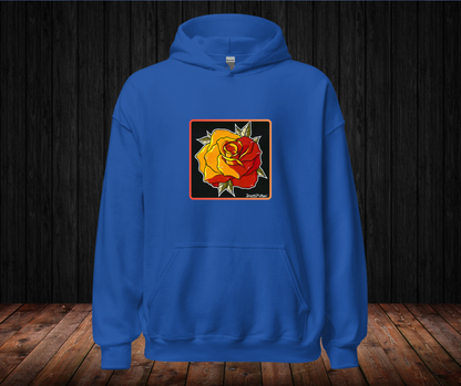 Sudadera con Capucha – Rosas Rojas, Diseño Artístico