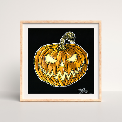 Lámina "El Espíritu de Halloween" - Arte de Calabaza Macabra