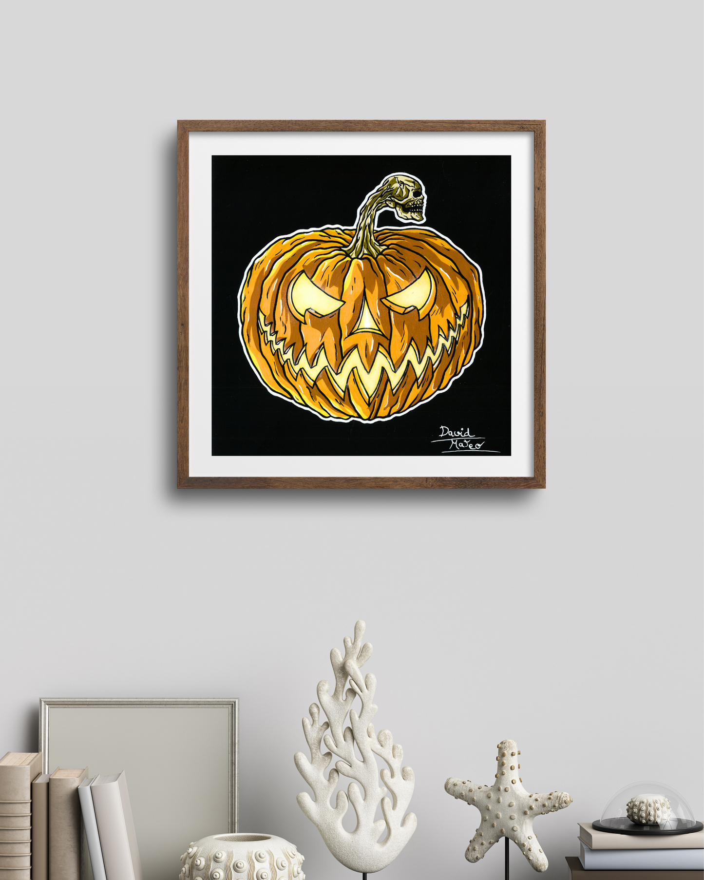 Lámina "El Espíritu de Halloween" - Arte de Calabaza Macabra
