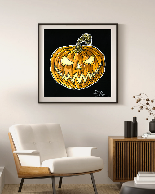 Lámina "El Espíritu de Halloween" - Arte de Calabaza Macabra