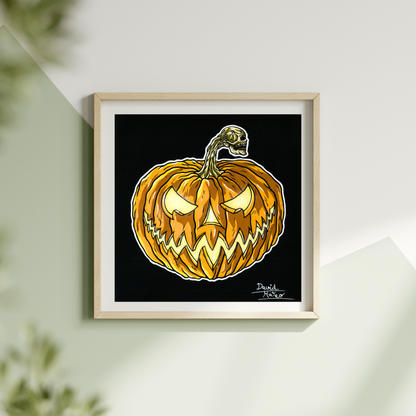 Lámina "El Espíritu de Halloween" - Arte de Calabaza Macabra