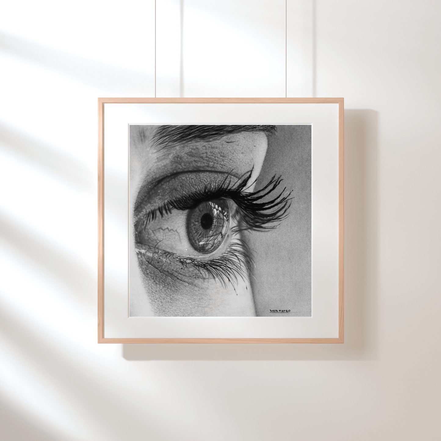 Lámina "Reflejos" – Dibujo Hiperrealista de Ojo