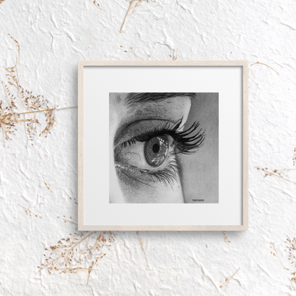 Lámina "Reflejos" – Dibujo Hiperrealista de Ojo