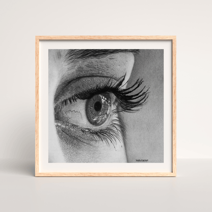 Lámina "Reflejos" – Dibujo Hiperrealista de Ojo