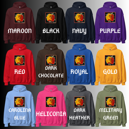 Sudadera con Capucha – Rosas Rojas, Diseño Artístico