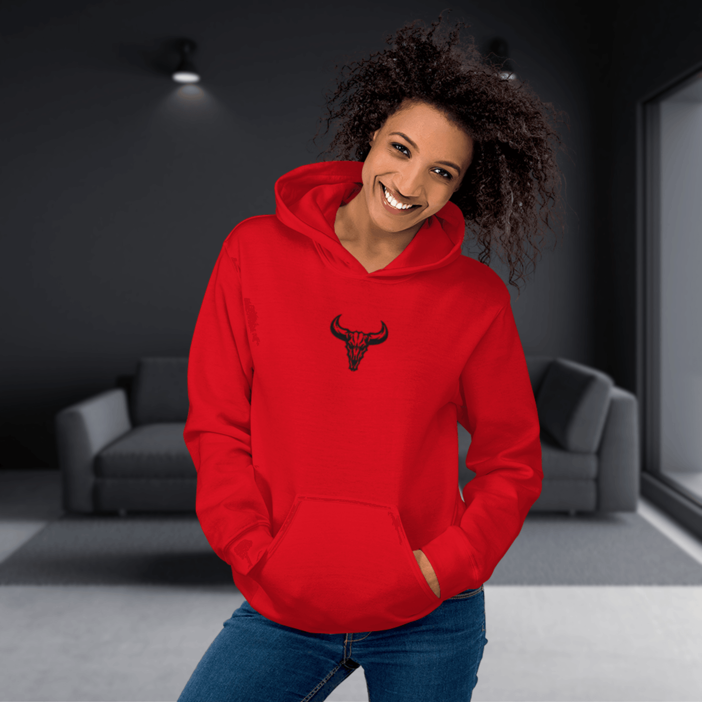 Sudadera "Emblema" con Logo central Bordado (Colores Claros)