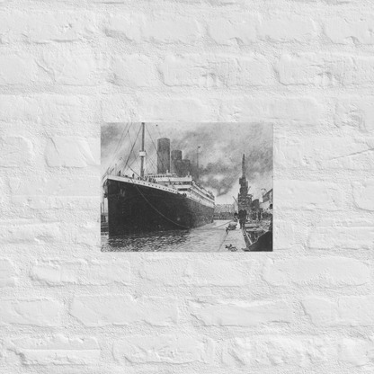 Lámina "El Titán del Océano" - Dibujo Histórico del Titanic