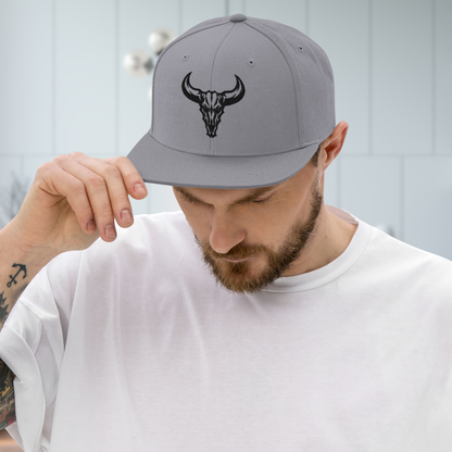 "Emblem" Snapback Cap with Embroidered Logo (Light Colors)