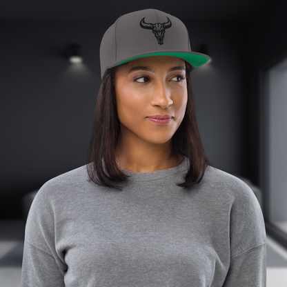 "Emblem" Snapback Cap with Embroidered Logo (Light Colors)