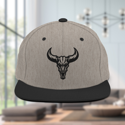"Emblem" Snapback Cap with Embroidered Logo (Light Colors)