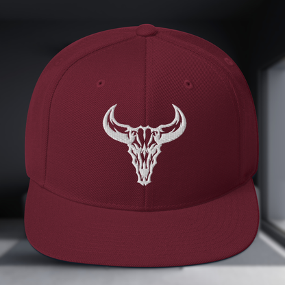 "Emblem" Snapback Cap with Embroidered Logo (Dark Colors)