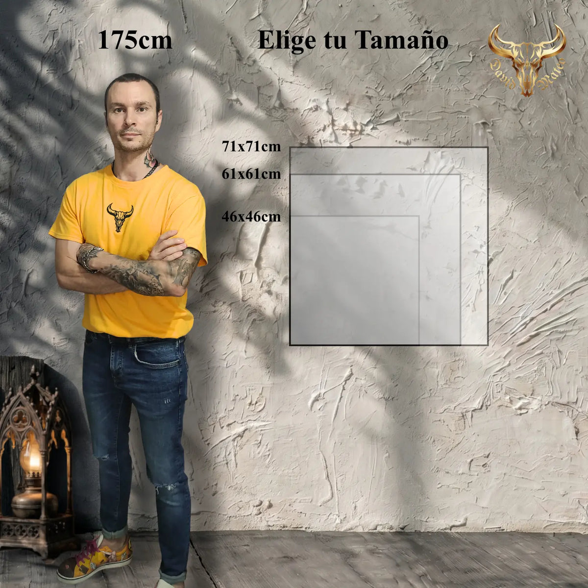 Referencia visual de tamaños