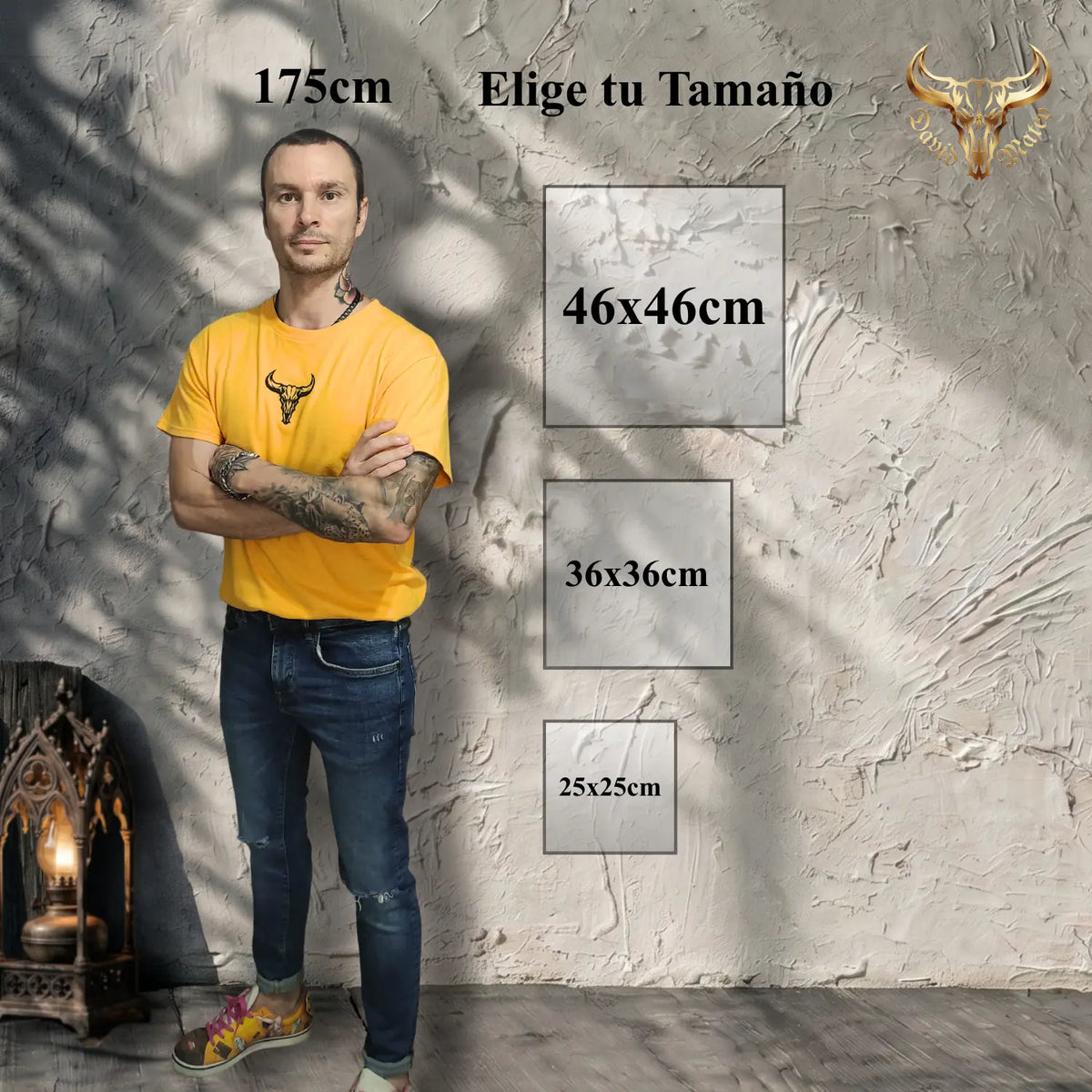 Referencia visual de tamaños