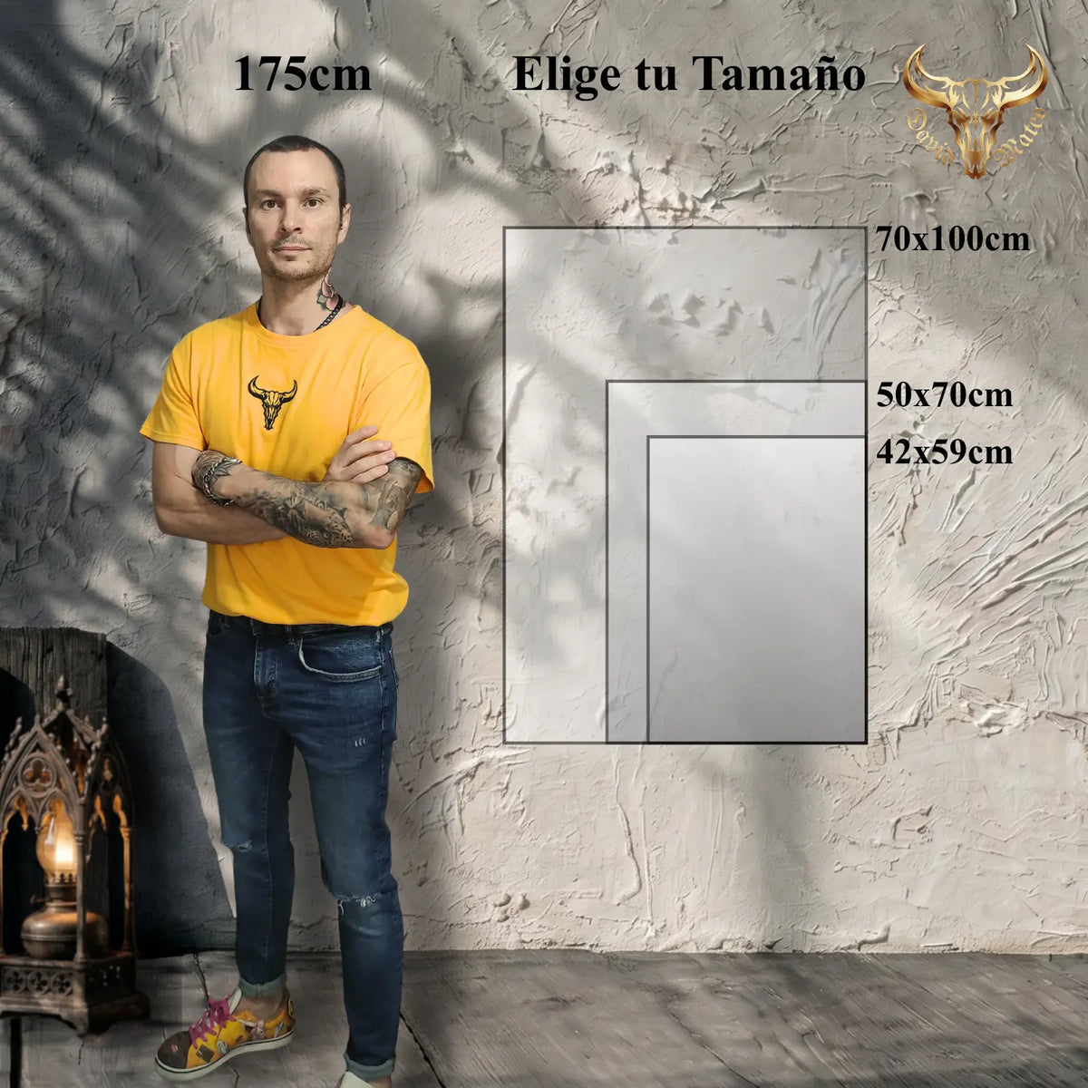 Referencia visual de tamaños