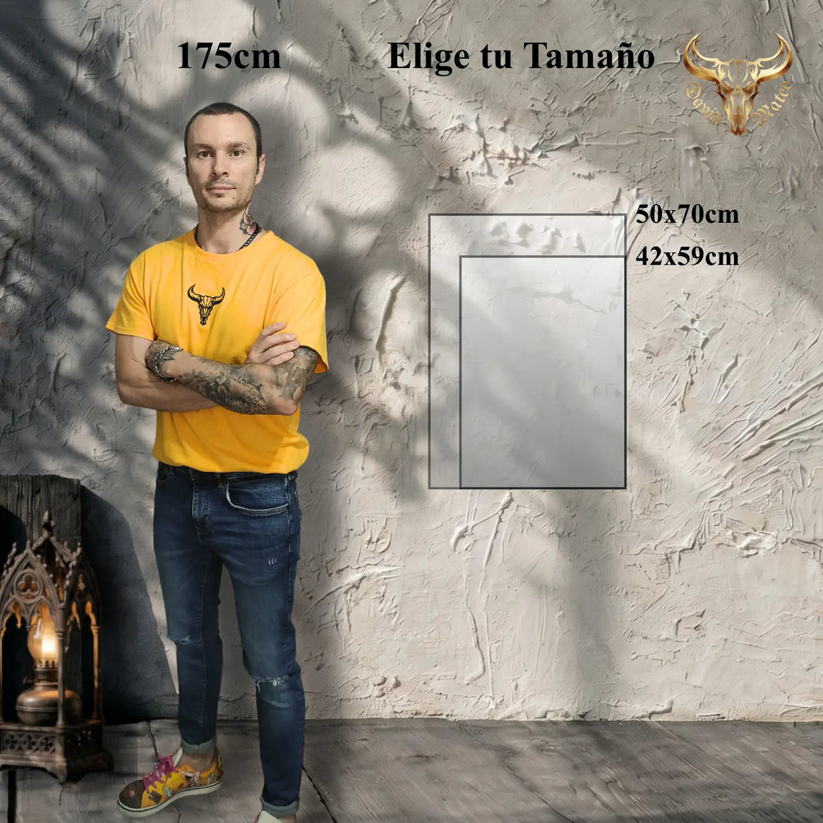 Referencia visual de tamaños