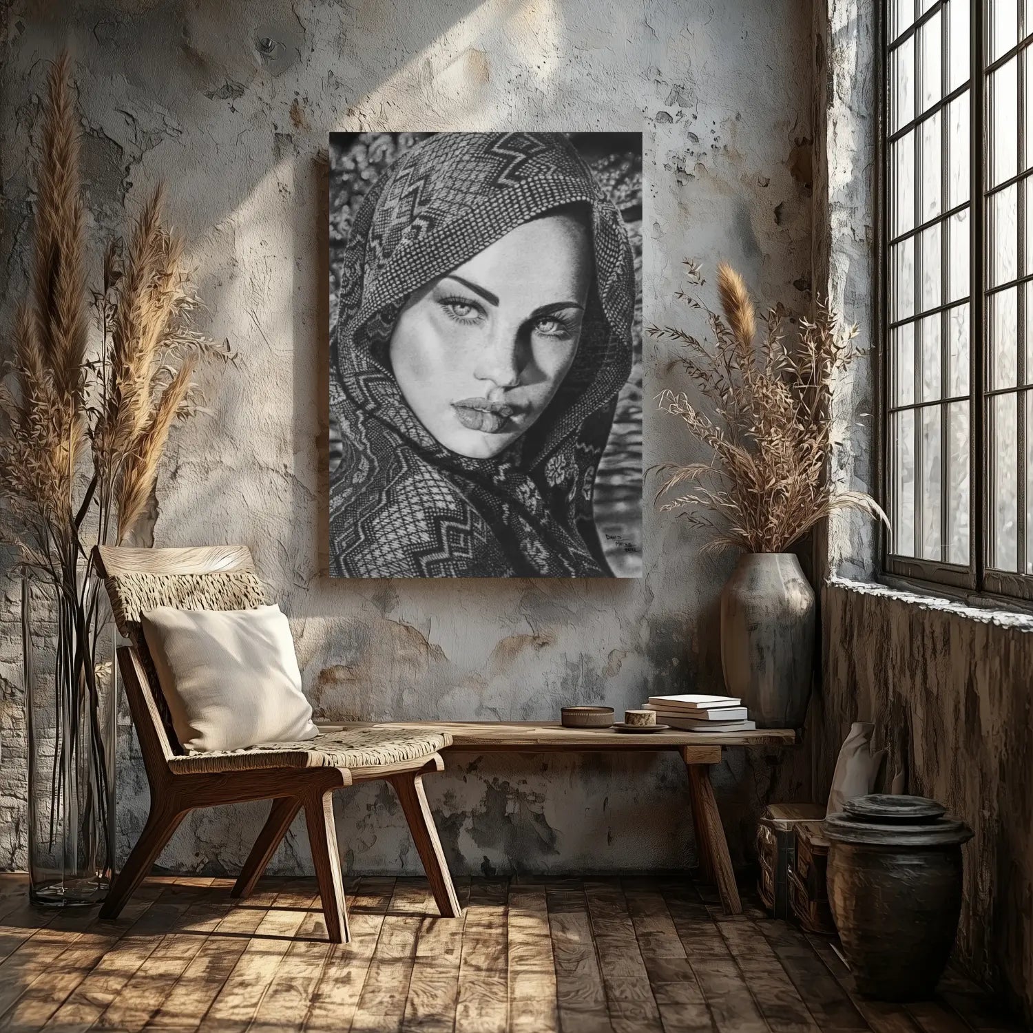 Lámina Fine Art de la colección de retratos hiperrealistas a grafito de David Mateo Art, impresión de alta fidelidad para coleccionistas.