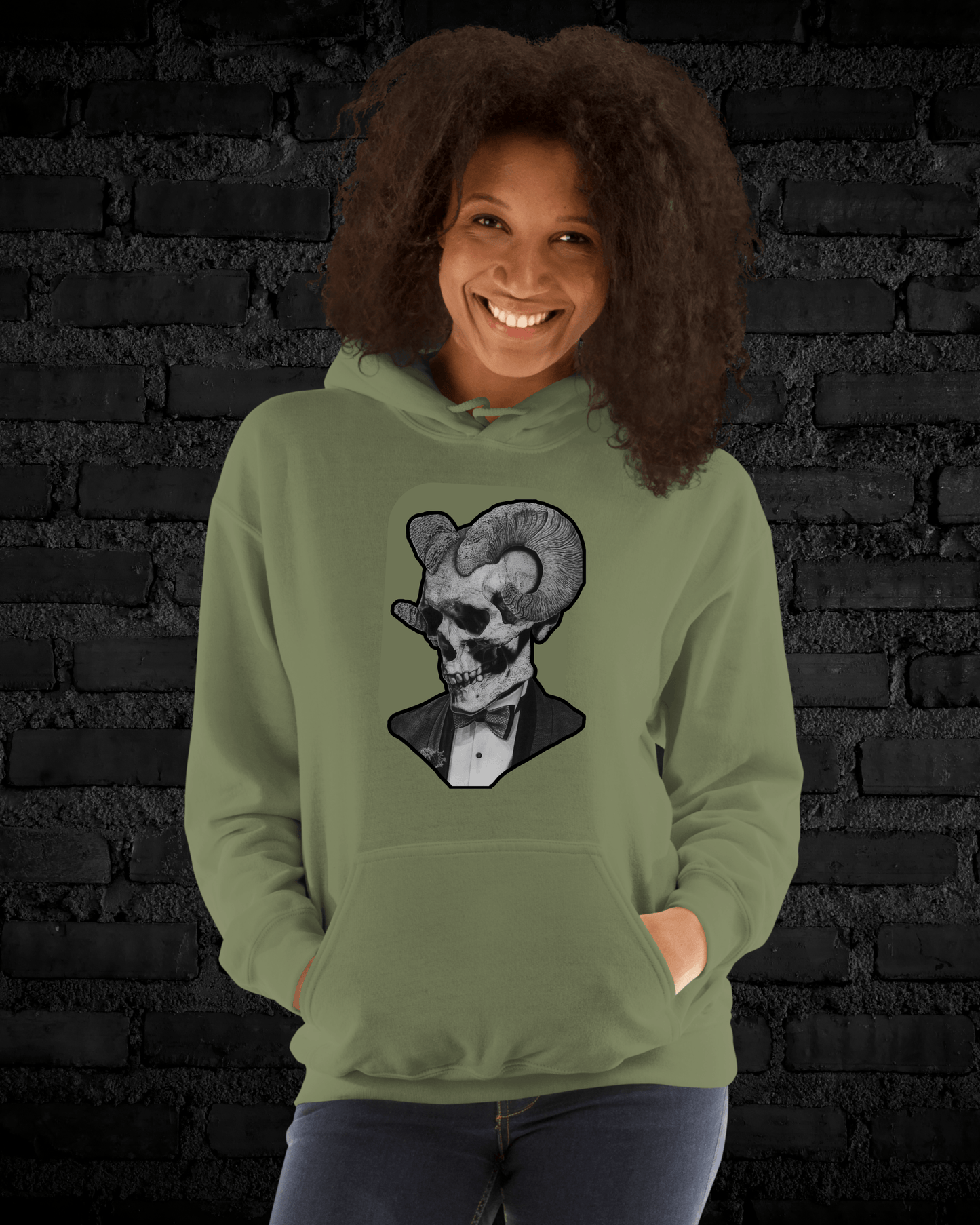 Sudadera con Capucha – Calavera Gótica Halloween