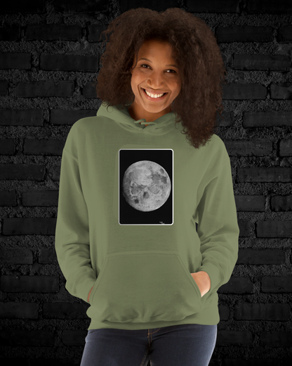 Sudadera con Capucha Unisex – Luna y Calavera Oculta