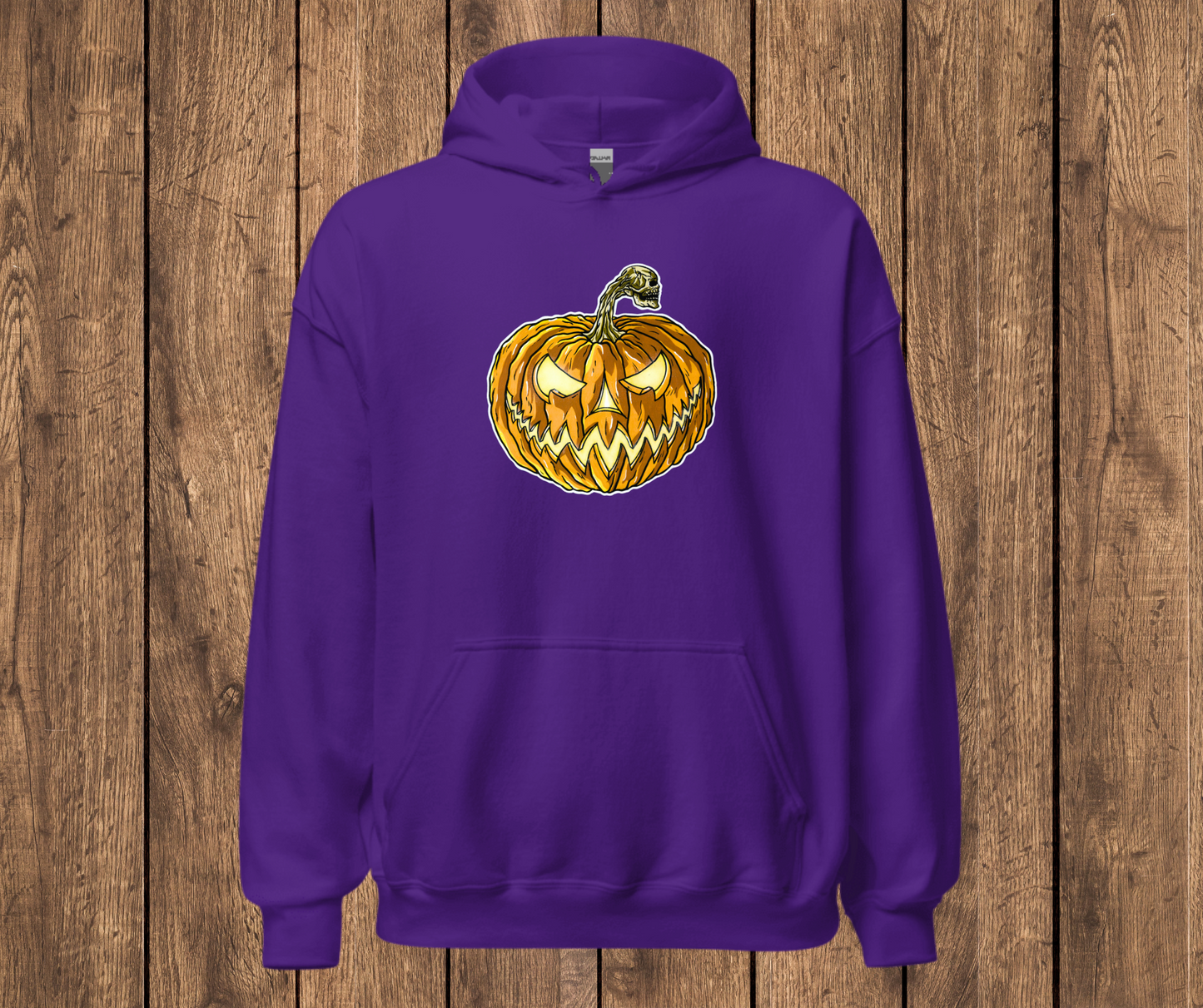 Sudadera con Capucha – Calabaza, Diseño Gótico