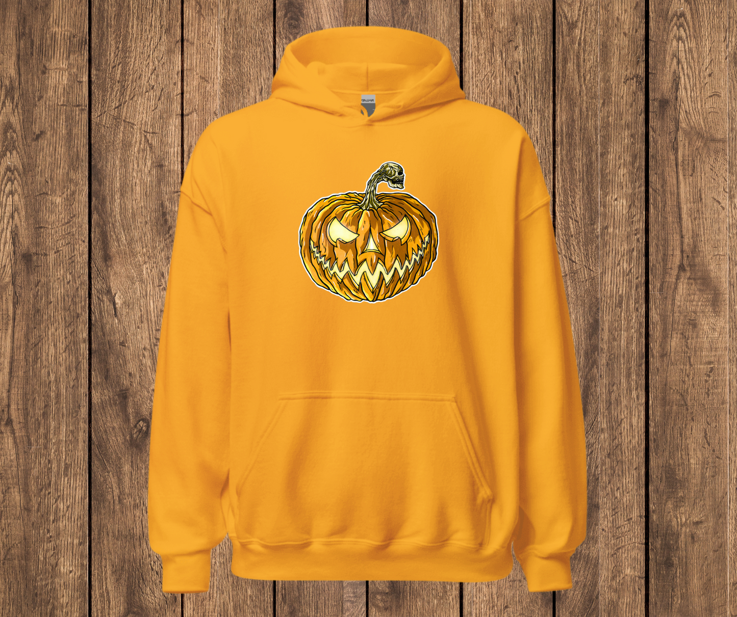 Sudadera con Capucha – Calabaza, Diseño Gótico