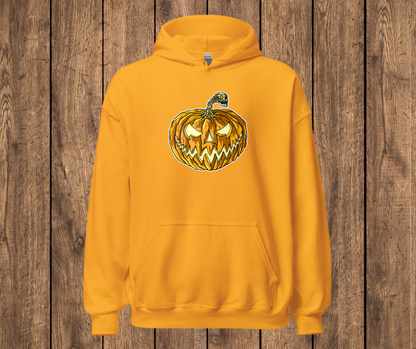 Sudadera con Capucha – Calabaza, Diseño Gótico
