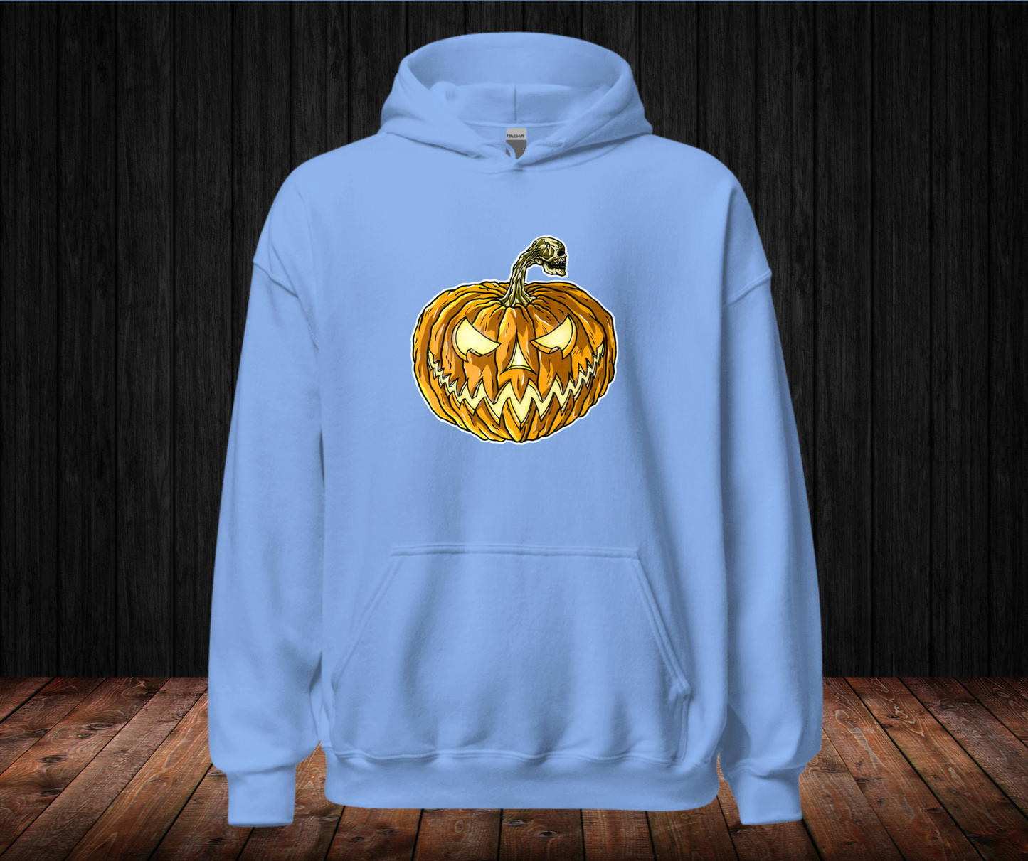Sudadera con Capucha – Calabaza, Diseño Gótico