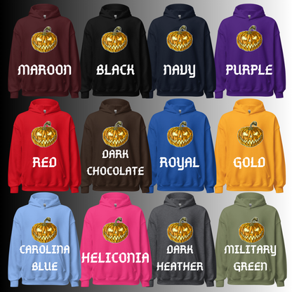 Sudadera con Capucha – Calabaza, Diseño Gótico