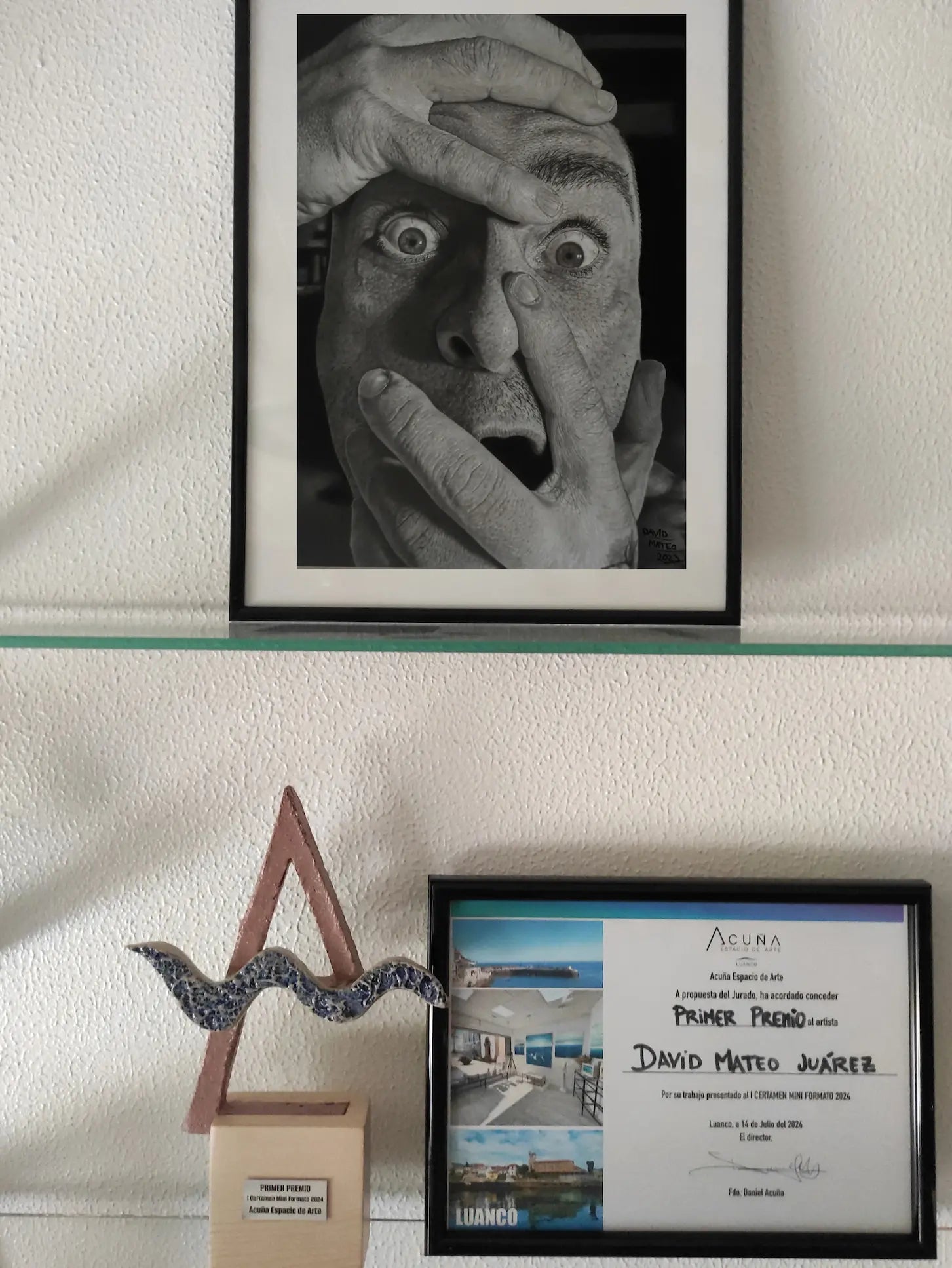 Obra de arte original ganadora del primer premio en un concurso en una galería de arte de Asturias por David Mateo Art .