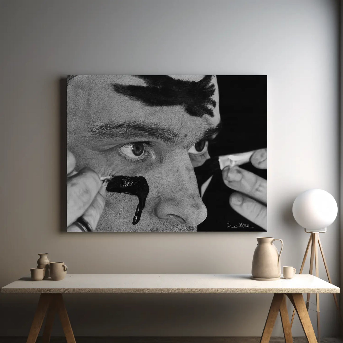 Retrato hiperrealista del artista David Mateo, obra finalista en el prestigioso concurso Tartget Prize 2025.