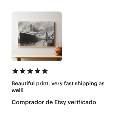 TITANIC | Lámina para Cuadros Modernos | Dibujo a Lápiz Hiperrealista